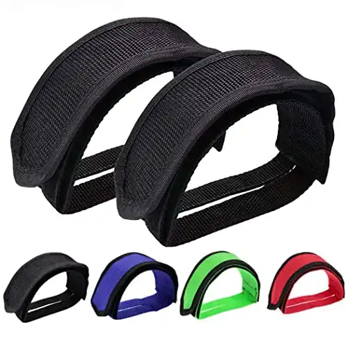 Outgeek 1 Pair Bike Pedal Straps Pedal Toe Clips Straps Tape for Fixed Gear Bike